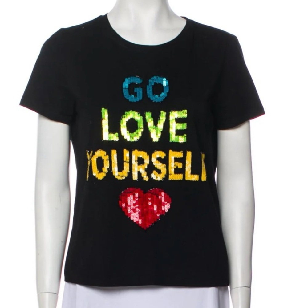 ALICE +OLIVIA crew neck sequined T-shirt